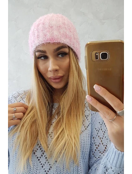Dámská čepice světle růžová model 18751421 - K-Fashion Dámská čepice světle růžová model 18751421 - K-Fashion