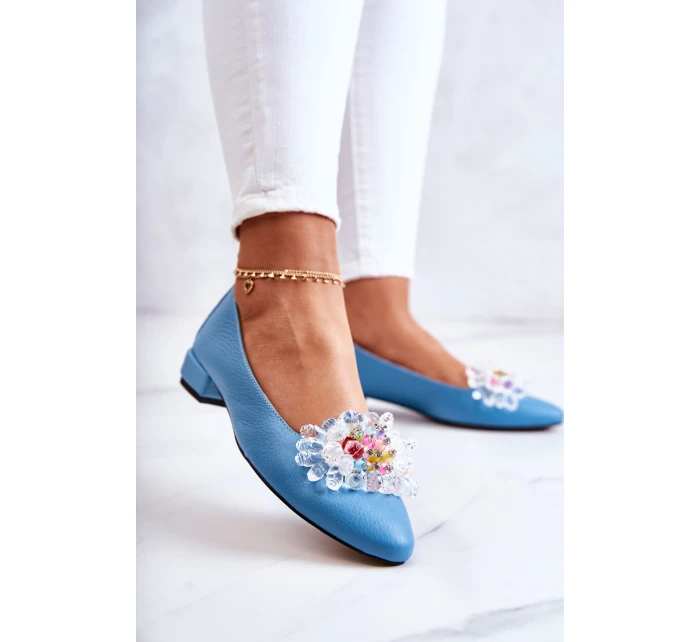 Kožené baleríny s zdobením model 21584377 - Boto