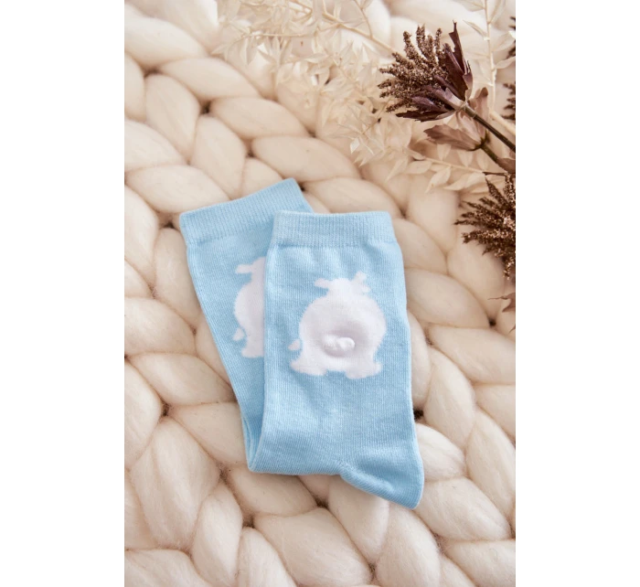 Mládež Bavlněné Ponožky bílé Medvídek máte Mládež Bavlněné Ponožky bílé Medvídek máte