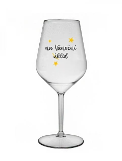 NA VÁNOČNÍ ÚKLID - čirá nerozbitná sklenice na víno 470 ml