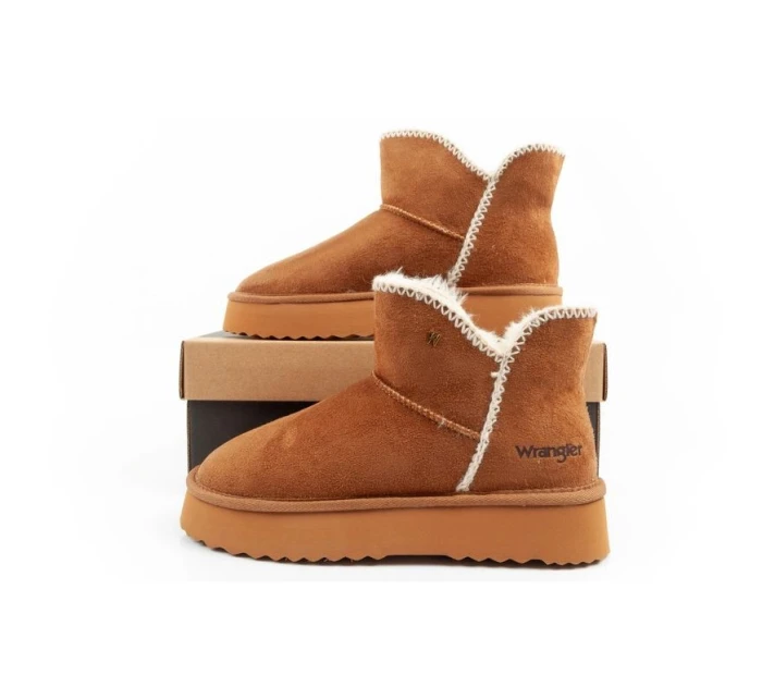 Wrangler Elsa zimní kotníkové boty zateplené pohodlné módní hnědé Wrangler Elsa zimní kotníkové boty zateplené pohodlné módní hnědé
