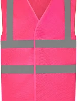 Yoko HVW 120 Hi-Vis síťovaná bezpečnostní vesta 79.W120 pink