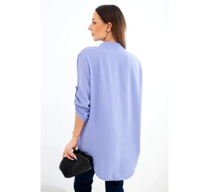 Halenka s delším zadním dílem světle fialová