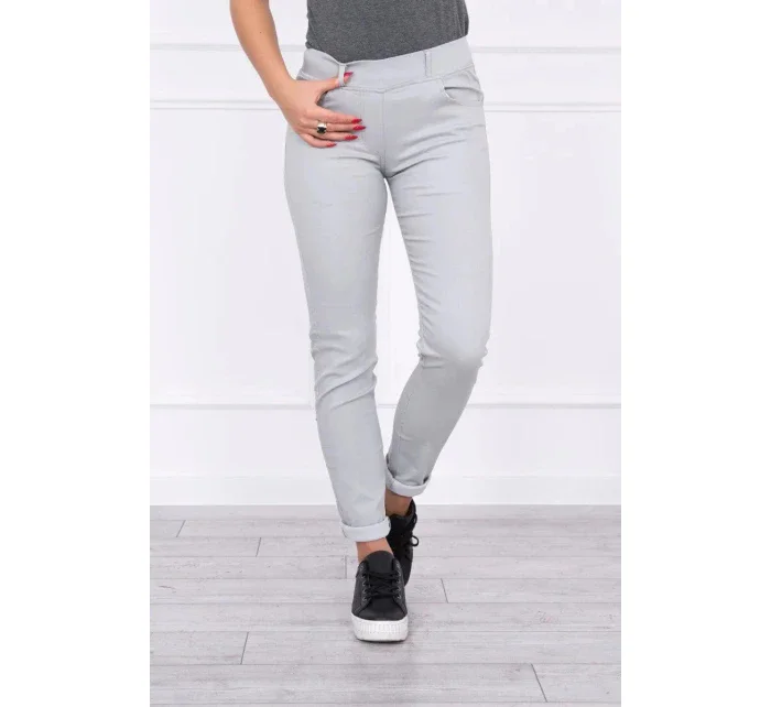 Dámské kalhoty model 21196094 světle šedé - Kesi