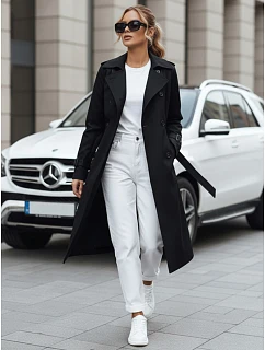 Dámský dvouřadový kabát TY5437 černý - FashionStreet 