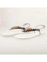 Fantastické bílo-černé gumové sandály Fantastické bílo-černé gumové sandály