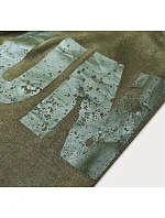 Pánské teplákové kalhoty v khaki barvě s potiskem model 18406792 - J.STYLE Pánské teplákové kalhoty v khaki barvě s potiskem model 18406792 - J.STYLE