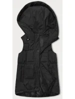 Černá péřová dámská vesta model 18851549 - S'WEST Černá péřová dámská vesta model 18851549 - S'WEST