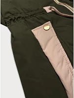 Dámská bunda v khaki barvě se stahováním v pase model 20829981 - S'WEST Dámská bunda v khaki barvě se stahováním v pase model 20829981 - S'WEST