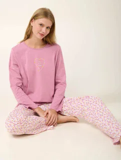 Bavlněné dámské pyžamo s potiskem model 20617694 - Vamp