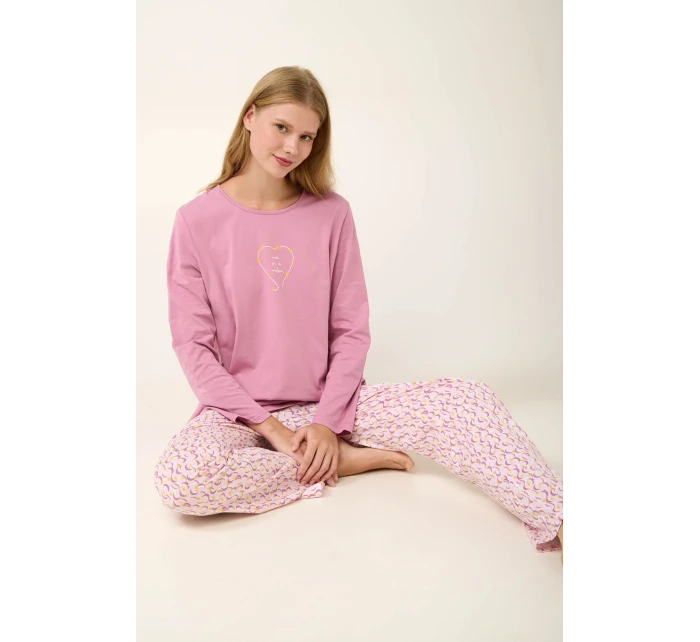 Bavlněné dámské pyžamo s potiskem model 20617694 - Vamp