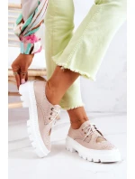 Kožené Boty S Srdce Béžová model 21577187 - Boto