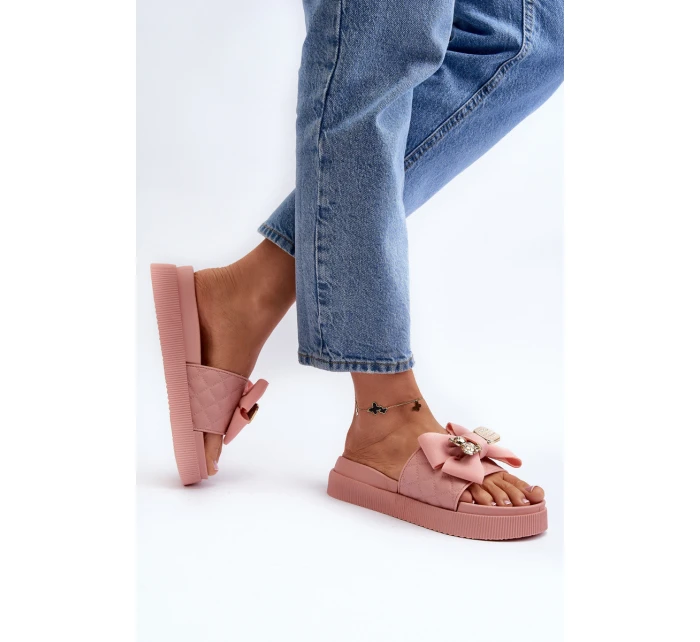 Dámské Žabky S Mašlí a Medvídkem Růžové model 21648652 - Boto