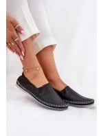 Kožené Baleríny model 21693631 Černé - Maciejka