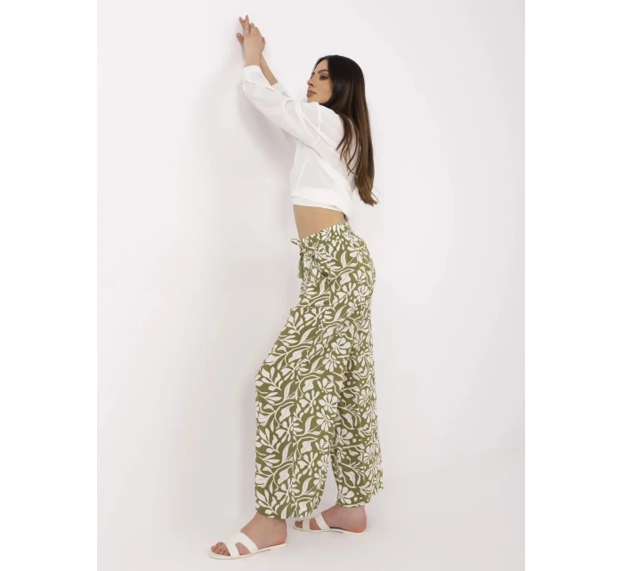 Kalhoty D73771M62237H olivově zelené