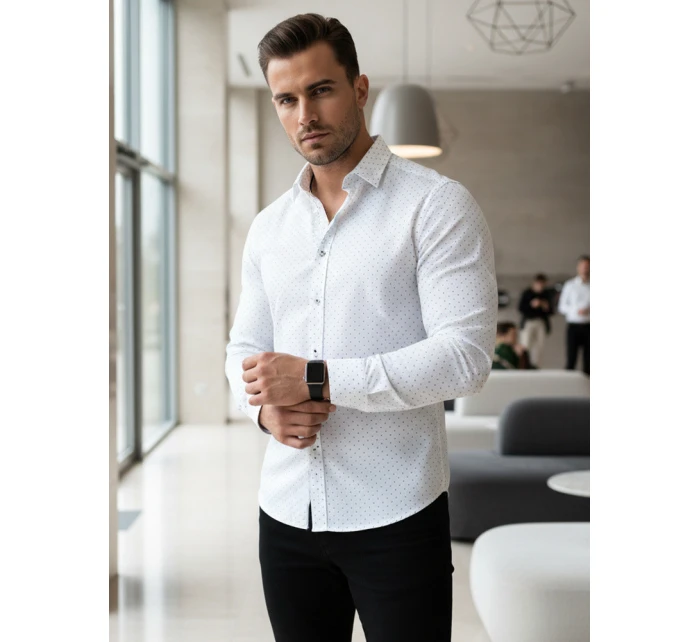 Koszula męska slim fit  biała model 22004907 - FashionStreet