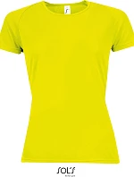 SOL'S Sporty Women Dámské raglánové sportovní tričko 25.1159 neon yellow