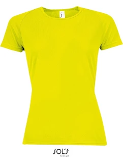 SOL'S Sporty Women Dámské raglánové sportovní tričko 25.1159 neon yellow