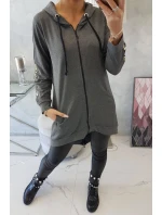 Mikina se zipem na zádech graphite melange Mikina se zipem na zádech graphite melange