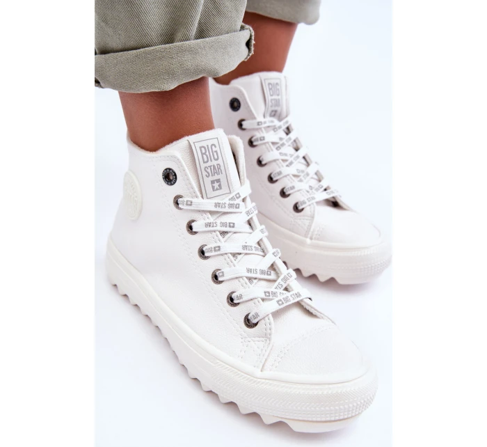 Dámské Tenisky Big Star Vysoké Zateplené Bílé GG274108
