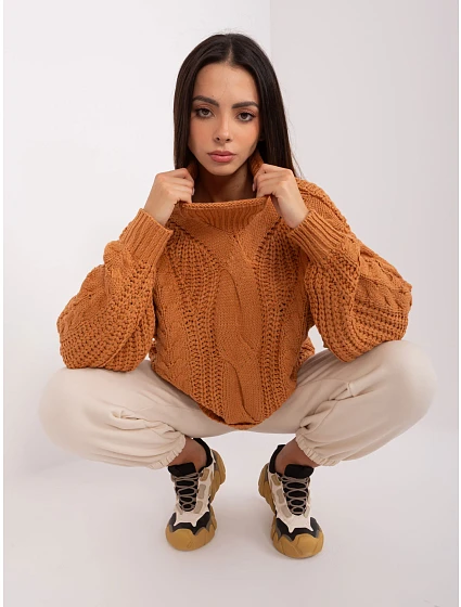 Sweter AT SW model 18909236 jasny brązowy - FPrice