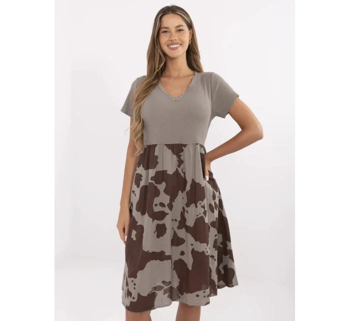 Sukienka DHJ SK model 21142065 ciemny bezowy - FPrice