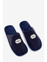 Pánské nazouváky s nášivkou Presine – tmavě modré