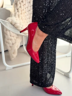 Dámské lakované lodičky Sergio Leone – červené