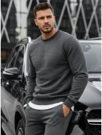 Pánská mikina s kapucí antracitová BX2405 Pánská mikina s kapucí antracitová BX2405