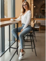 Dámský prolamovaný svetr GOFFY white FashionStreet MY2278