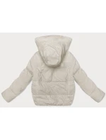 Světle béžová dámská sportovní bunda model 21246363 - Miss TiTi Světle béžová dámská sportovní bunda model 21246363 - Miss TiTi