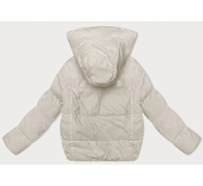 Světle béžová dámská sportovní bunda model 21246363 - Miss TiTi Světle béžová dámská sportovní bunda model 21246363 - Miss TiTi