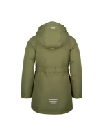 Dětská zimní bunda s kapucí Trollkids Dívčí nepromokavý kabát Alesund zelená (301-323)