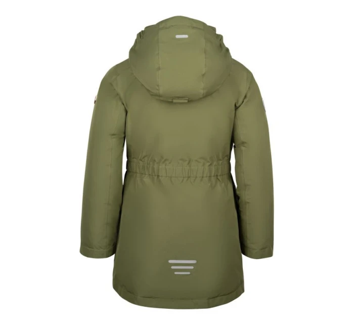 Dětská zimní bunda s kapucí Trollkids Dívčí nepromokavý kabát Alesund zelená (301-323)