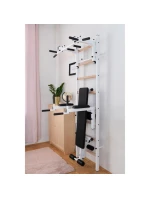 DŘEVĚNÝ KOVOVÝ GYMNASTICKÝ ŽEBŘÍK S HRAZDOU, LAVIČKOU A PŘÍSLUŠENSTVÍM BENCHK 233W DŘEVĚNÝ KOVOVÝ GYMNASTICKÝ ŽEBŘÍK S HRAZDOU, LAVIČKOU A PŘÍSLUŠENSTVÍM BENCHK 233W