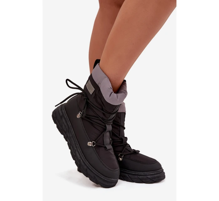 Dámské sněhule na zip Lee Cooper – černé