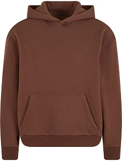 Build your Brand BY 284 Mikina s kapucí z těžké bavlny "Fluffy" 56.0284 chocolate brown