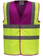 Yoko HVW 100 Hi-Vis bezpečnostní vesta 79.W100 raspberry/hi vis yellow Yoko HVW 100 Hi-Vis bezpečnostní vesta 79.W100 raspberry/hi vis yellow