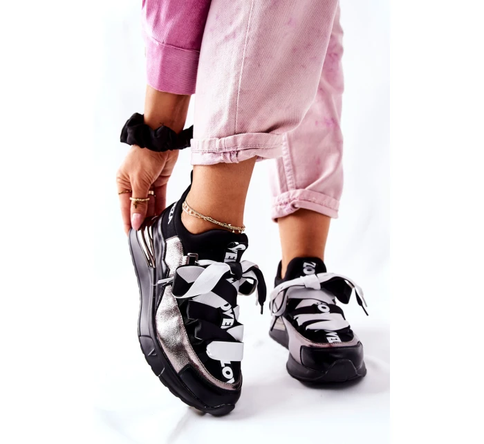 Sportovní Tenisky Černé A Stříbrné Dexla Sportovní Tenisky Černé A Stříbrné Dexla