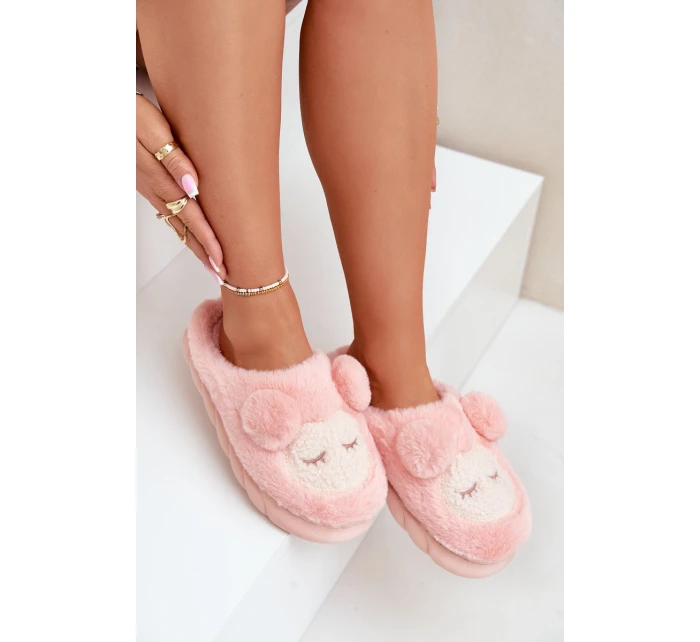 Teplé kožené pantofle dámské růžové Jozelinetta Teplé kožené pantofle dámské růžové Jozelinetta