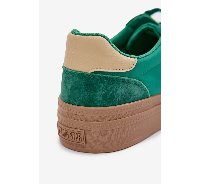 Dámské semišové tenisky Big Star model 22039990 Zelené - Big Star Shoes