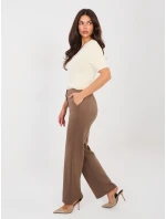 Spodnie IT SP model 21910984 ciemny bezowy - FPrice Spodnie IT SP model 21910984 ciemny bezowy - FPrice