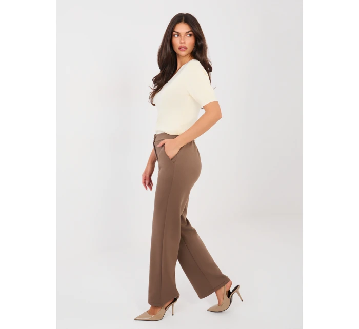 Spodnie IT SP model 21910984 ciemny bezowy - FPrice Spodnie IT SP model 21910984 ciemny bezowy - FPrice