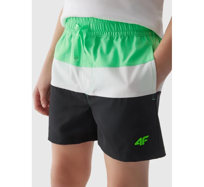Chlapecké plážové šortky typu boardshorts 4F - zelené