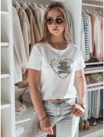 TEDDYCAP dámské tričko s medvídkem bílé FashionStreet RY2745