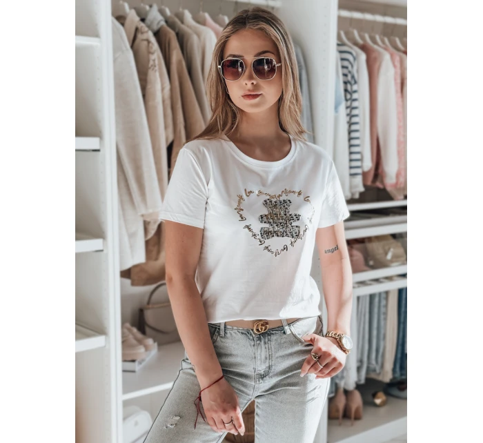 TEDDYCAP dámské tričko s medvídkem bílé FashionStreet RY2745