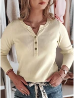 Dámské tričko s dlouhým rukávem FELORIA light beige FashionStreet RY2776