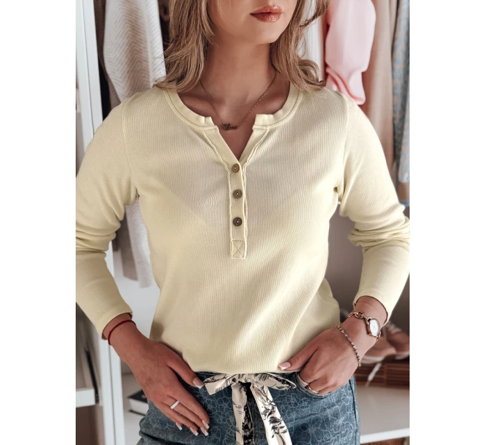 Dámské tričko s dlouhým rukávem FELORIA light beige FashionStreet RY2776