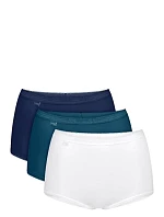 Dámské kalhotky Basic+ Maxi C3P Blue Combination modrý mix - SLOGGI Dámské kalhotky Basic+ Maxi C3P Blue Combination modrý mix - SLOGGI