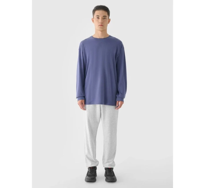 Pánské tričko oversize s potiskem a dlouhým rukávem 4F 4FRAW24TLONM507-32S